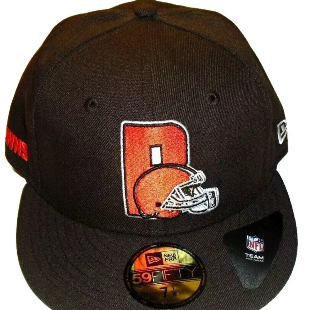 Cleveland Browns New Era 59 Fifty Mens Fitted hat sz. 7 1/8 New Nfl